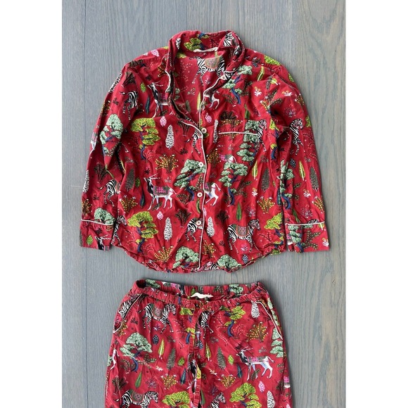 Printfresh Pajamas‎ Zebras & Tree Red women's XS - Picture 5 of 10